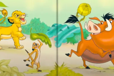 Simba, Timon and Pumba bug hunting jigsaw puzzle