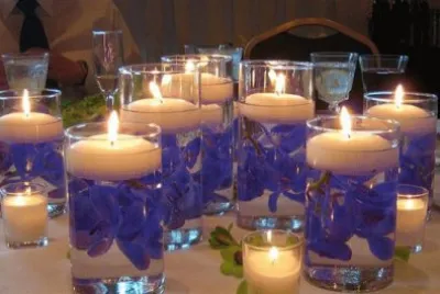 Floating Orchids with Candles