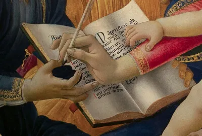 Botticelli Vierge du Magnificat détail