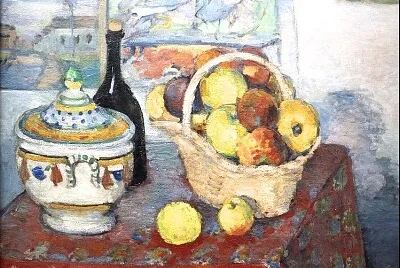 Cézanne pot de céramique fruits