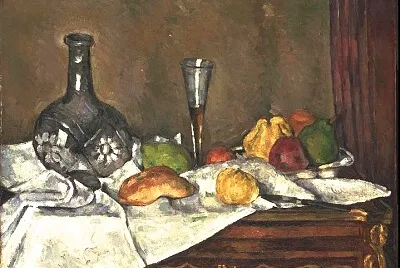 Cézanne desserte à la flûte de champagne