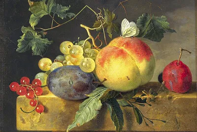 Grosse pêche et prune