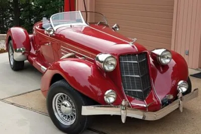 vintage red car 2 jigsaw puzzle
