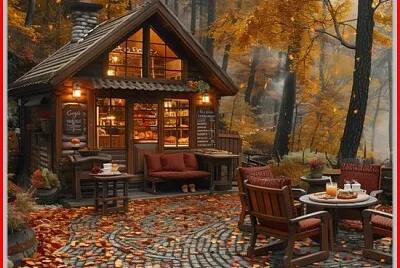 Café en plein air sur la colline