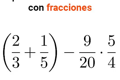 Operaciones combinadas con fracciones