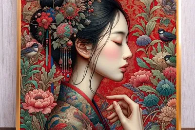 Portrait of a Japanese girl jigsaw puzzle