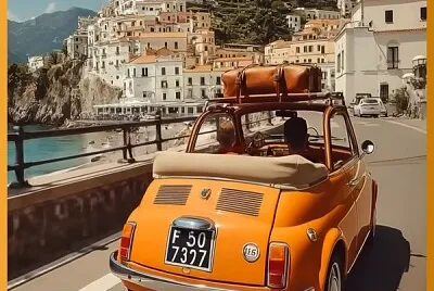L 'Italie en Fiat 500 cabrilet