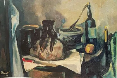 Charles Clément nature morte au pain