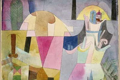 Paul Klee colonne noire dans un paysage