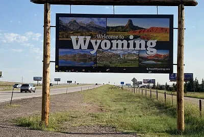 Welcome to Wyoming sign