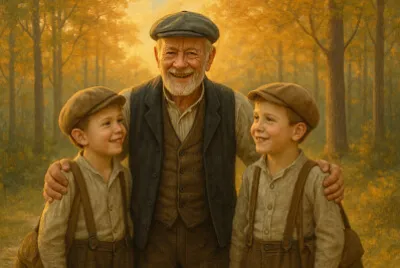 mellizoz con el abuelo