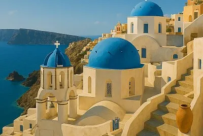פאזל של 希臘愛情海旁的建築物