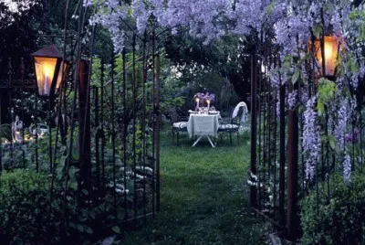 Wisteria Covered Garden Entrance