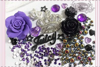 Purple Black and Silver Bling