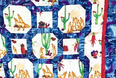 Coyote quilt western jigsaw puzzle