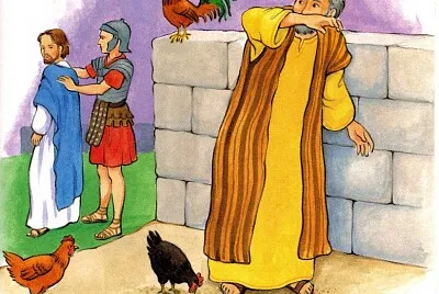 Pedro niega a Jesus 3 veces