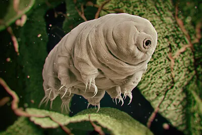 a tardigrade in the water
