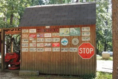 Signs On Outbuilding