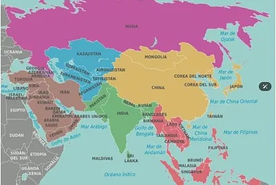 mapa de asia jigsaw puzzle