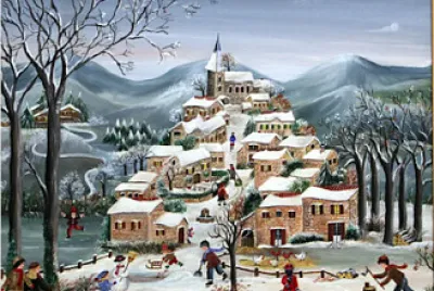 village perché d 'hiver