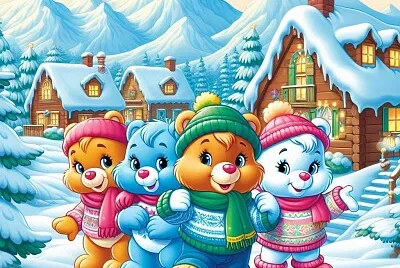 Bears in the snow