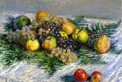 Monet nature morte aux raisins