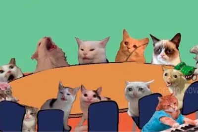 פאזל של Gatos en reunion