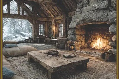 Interieur d 'une chaumière celtique