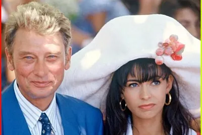 Johnny Hallyday et Adeline Blondieau