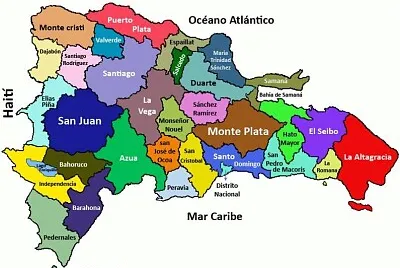 Mapa politico de la Republica Dominicana jigsaw puzzle