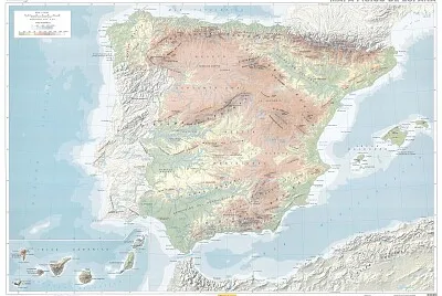 mapa fisico de españa