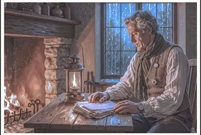 Moment de lecture près du feu
