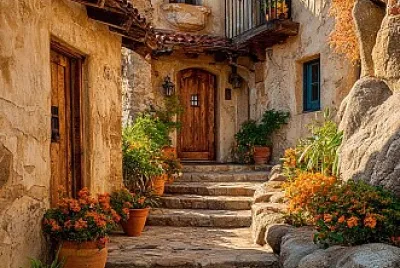 Rústica casa de piedra
