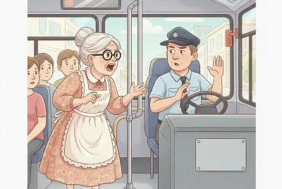 Doña Rosa en el BUS