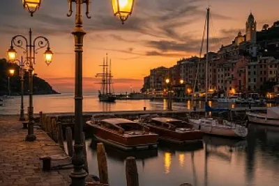 Anochece en Portofino