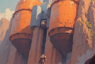 Some silos from a comic book I am making. jigsaw puzzle