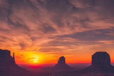 Ocaso en el desierto