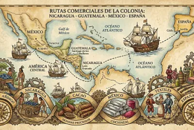 mapa colonial de Nicaragua