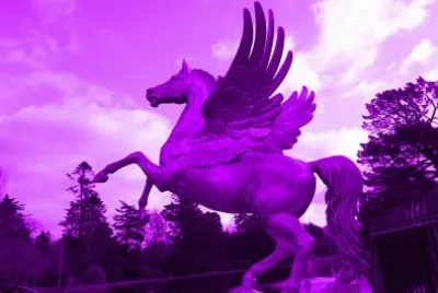 Purple Horse Sculpture