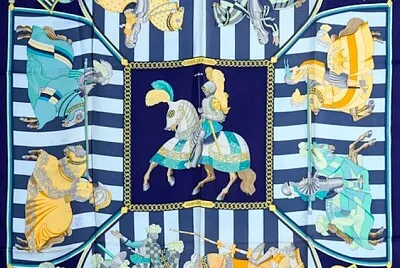 Navy silk