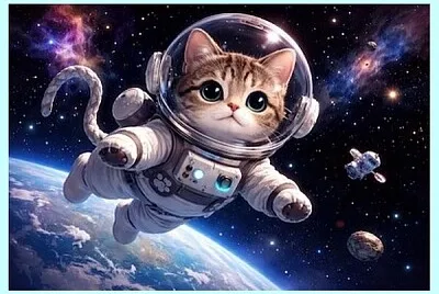 Chat cosmonaute