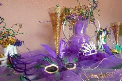 Mardi Gras Party Table