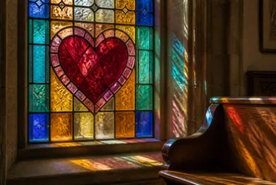 Stained Glass Heart