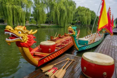 Dragon Boats Dock jigsaw puzzle