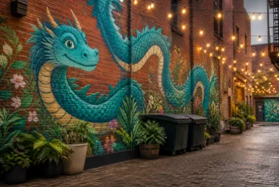 Mural Alley Dragon jigsaw puzzle