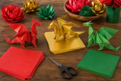 Origami Pappersdrakar