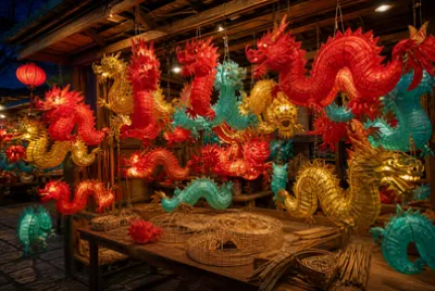 Paper Lantern Dragons jigsaw puzzle