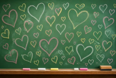 Chalkboard Heart Doodles