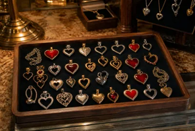 Vassoio con ciondolo a forma di cuore