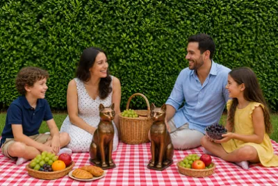 Picnic Hedge Cats